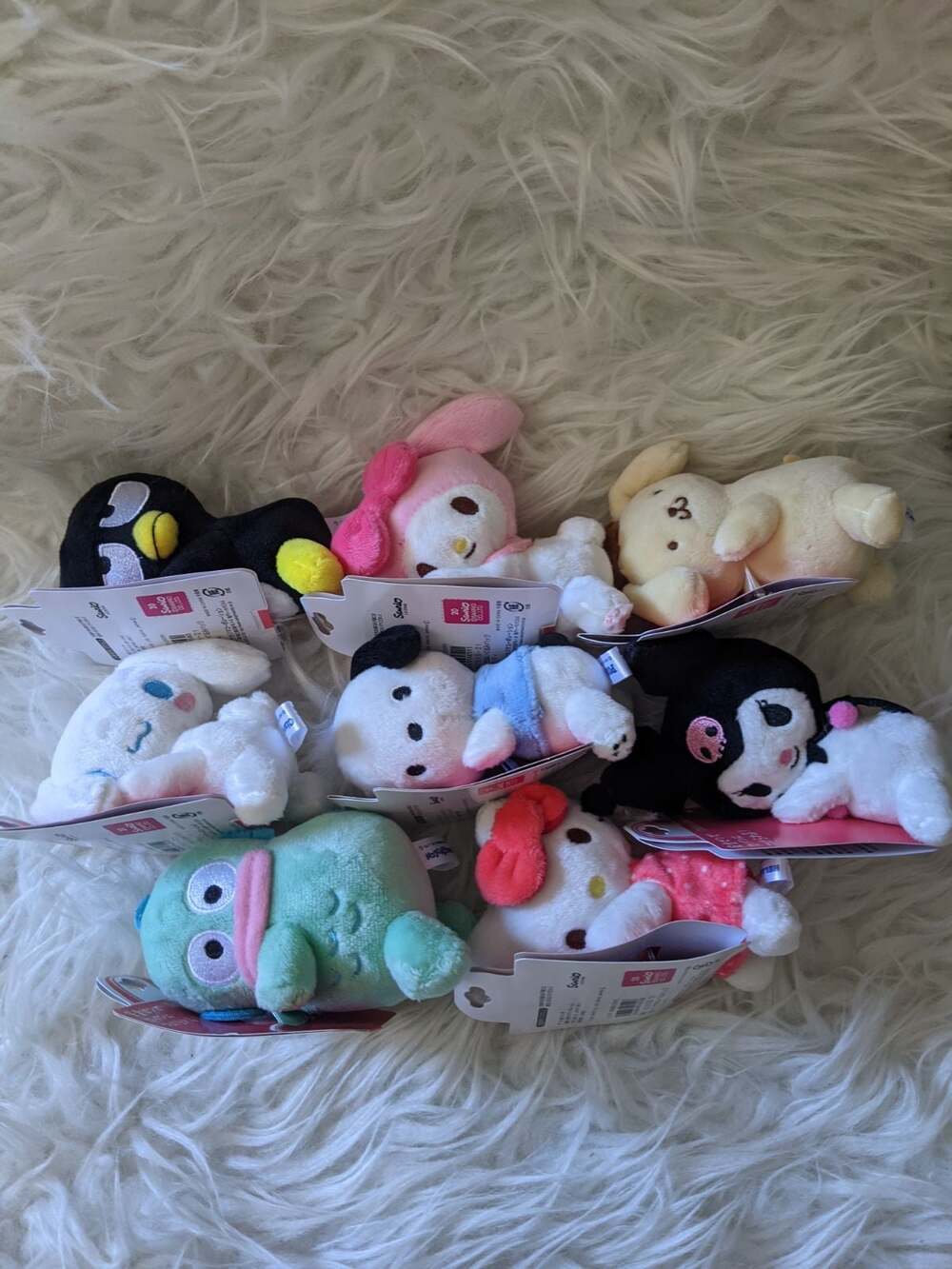 New! Sanrio Mini Plush Safety Pin Badge - Hello Kitty